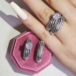 Damen Vintage Diamant Ehering, 8, 9, 10