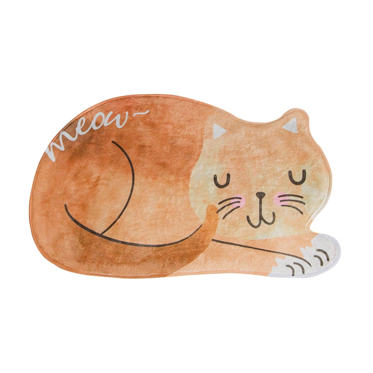 Cartoon Sleeping Cat Bath Mat Bathroom Carpets Toilet Anti-slip Floor Mat, 40X60CM, 60X90CM