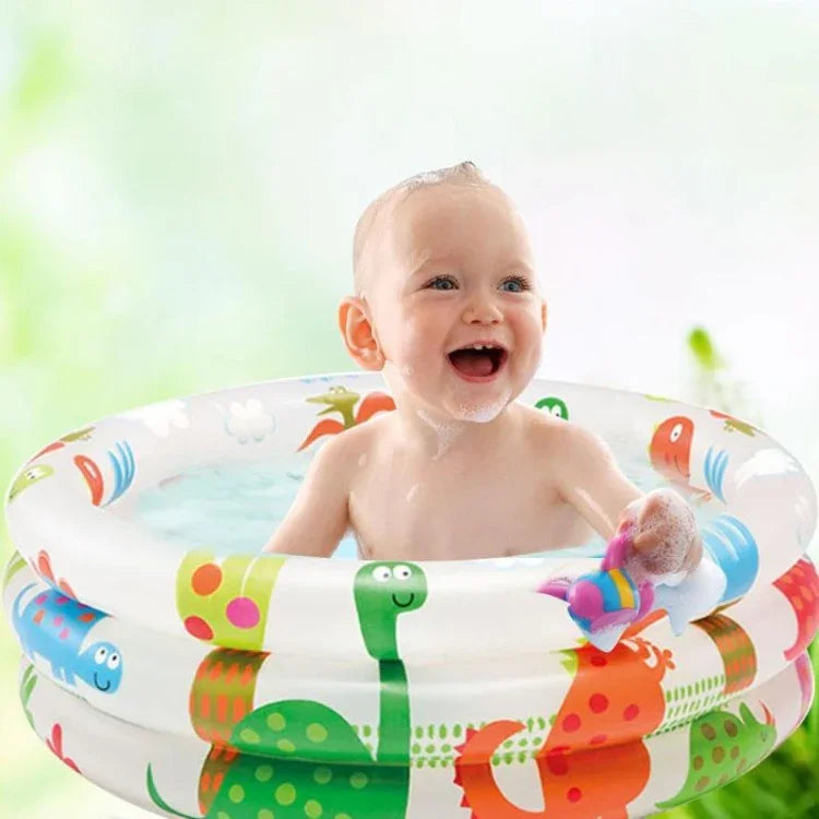 Aufblasbarer Baby-Planschbecken/Badewanne mit Cartoon-Dinosaurier-Muster, Größe: 61 x 22 cm, Größe: 61 x 22 cm