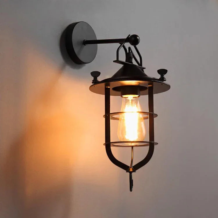 Kreative Dock Retro Eisen Restaurant Balkon Korridor Nachttisch Wandlampe ohne Glühbirnen