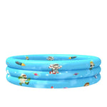 Haushalts-Kinderbecken für drinnen und draußen, rund, drei Ringe, aufblasbarer Swimmingpool, Bällebad, 90 x 30 cm, 110 x 30 cm
