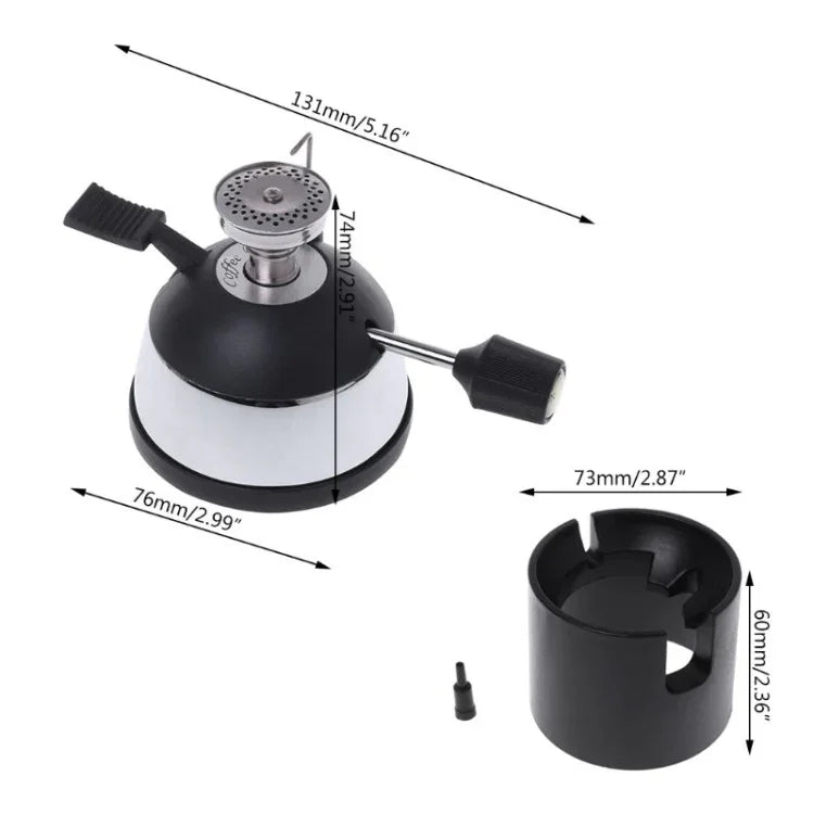 Mini-Gasbrenner mit Keramikflamme, Kaffeemaschine, Siphon-Kaffeekocher, Mini-Gasbrenner