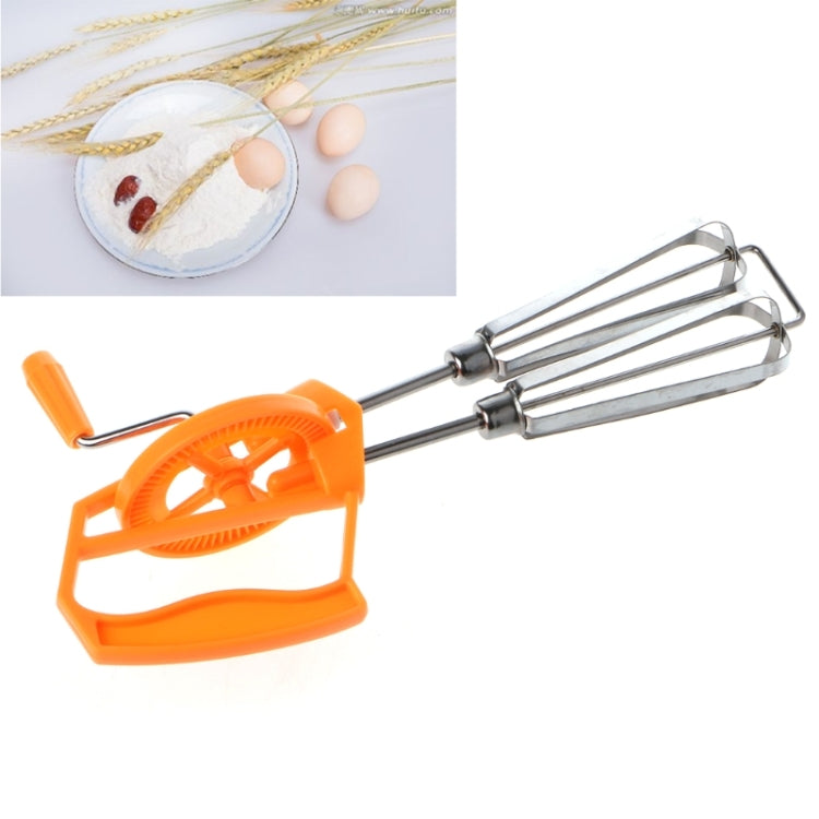 Doppelter Rotations-Schneebesen, Eierschläger, Edelstahl-Küchenmixer, zufällige Farblieferung