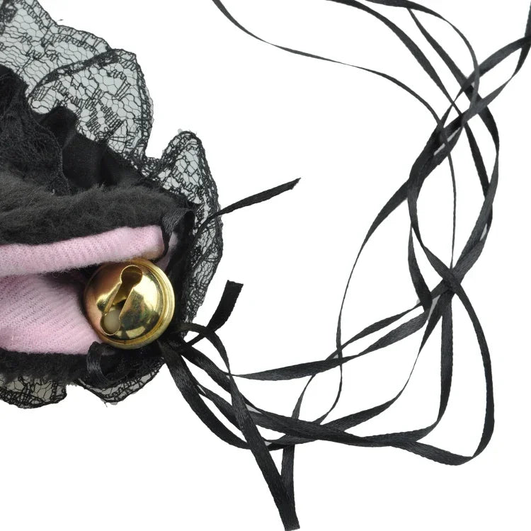 Niedliches Spitzen-Haarband mit Katzenohren, Haaraccessoire für Damen