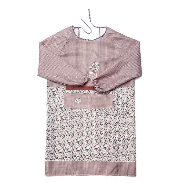 Küchenschürze für Erwachsene, schmutzabweisend, ölabweisend, mit langen Ärmeln, Kaffee, Lila, Blau, Rosa