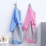Küchenschürze für Erwachsene, schmutzabweisend, ölabweisend, mit langen Ärmeln, Kaffee, Lila, Blau, Rosa