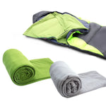 Outdoor-Fleece-Schlafsack Campingreise Klimaanlage Schmutziger Schlafsack getrennt durch Knie-Decke während der Mittagspause, Extra dicker Abschnitt (kariertes Tuch), Verdickt (Blau), Verdickt (Armeegrün), Verdickt (Grasgrün), Verdickt (Grau)