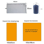 Outdoor-Fleece-Schlafsack Campingreise Klimaanlage Schmutziger Schlafsack getrennt durch Knie-Decke während der Mittagspause, Extra dicker Abschnitt (kariertes Tuch), Verdickt (Blau), Verdickt (Armeegrün), Verdickt (Grasgrün), Verdickt (Grau)