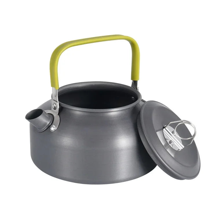 0,8L Tragbare Outdoor Bergsteigen Picknick Aluminium Teekanne Kessel Kaffeekanne, 0,8L