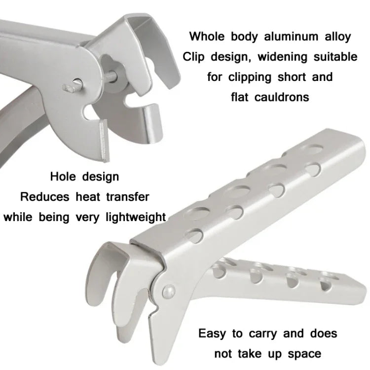 Picknick-Grillzange aus Aluminiumlegierung mit Verbrühschutz