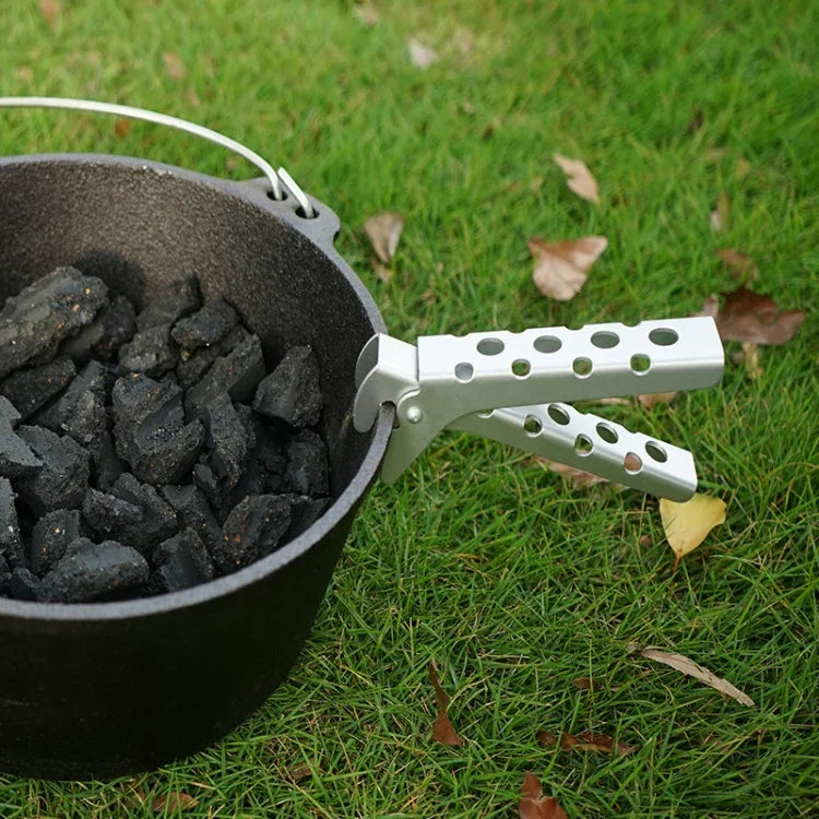 Picknick-Grillzange aus Aluminiumlegierung mit Verbrühschutz
