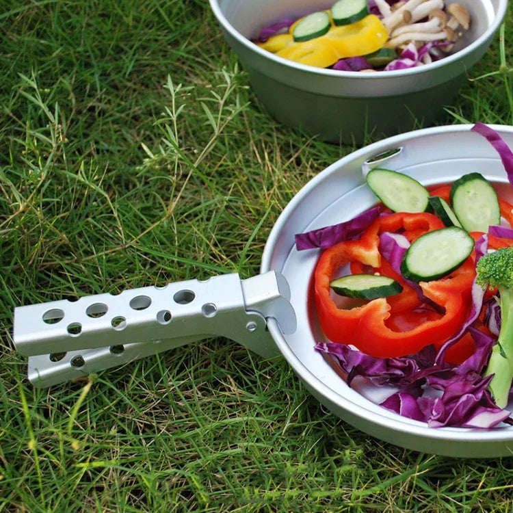 Picknick-Grillzange aus Aluminiumlegierung mit Verbrühschutz