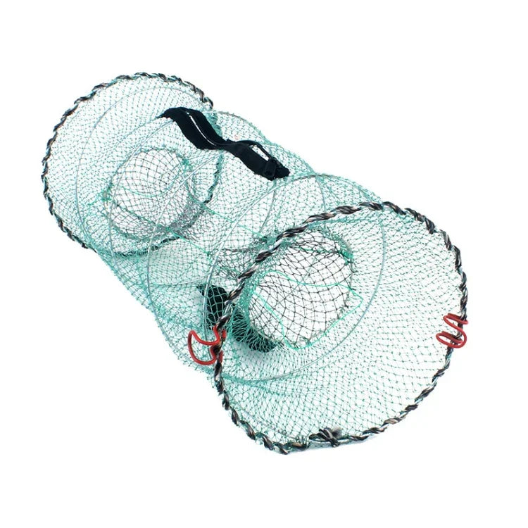 Federn Krabbenkäfig-Fischnetz, rund, faltbares Fischnetz, klein