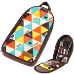 CLS 7-in-1 Outdoor-Kochgeschirr-Set aus Edelstahl 201 Picknick-Geschirr Tragbare Handtasche Picknick-Tasche, 7-in-1 Kaffee, 7-in-1 Dreiecksmuster