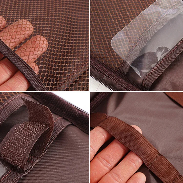 CLS 7-in-1 Outdoor-Kochgeschirr-Set aus Edelstahl 201 Picknick-Geschirr Tragbare Handtasche Picknick-Tasche, 7-in-1 Kaffee, 7-in-1 Dreiecksmuster