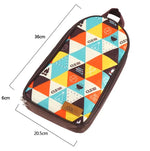 CLS 7-in-1 Outdoor-Kochgeschirr-Set aus Edelstahl 201 Picknick-Geschirr Tragbare Handtasche Picknick-Tasche, 7-in-1 Kaffee, 7-in-1 Dreiecksmuster