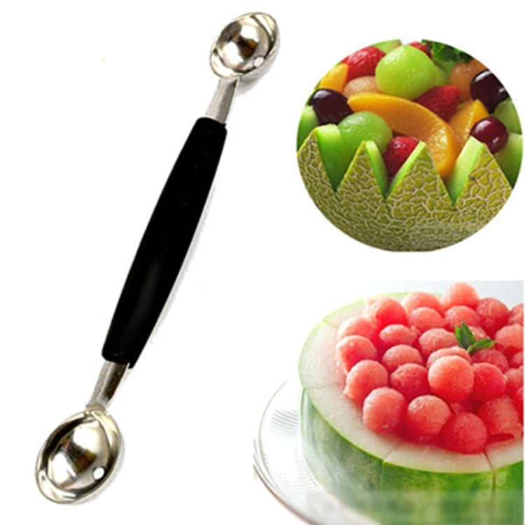 Haushalt Edelstahl Doppelkopf Fruchtlöffel, Doppelkopf