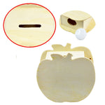 Niedliche kreative Kinder DIY Holz Apfel handbemalte Spardose, 10x5,6x9,5cm