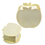 Niedliche kreative Kinder DIY Holz Apfel handbemalte Spardose, 10x5,6x9,5cm
