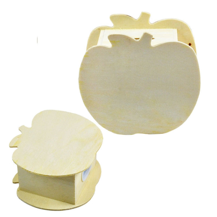 Niedliche kreative Kinder DIY Holz Apfel handbemalte Spardose, 10x5,6x9,5cm