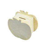 Niedliche kreative Kinder DIY Holz Apfel handbemalte Spardose, 10x5,6x9,5cm