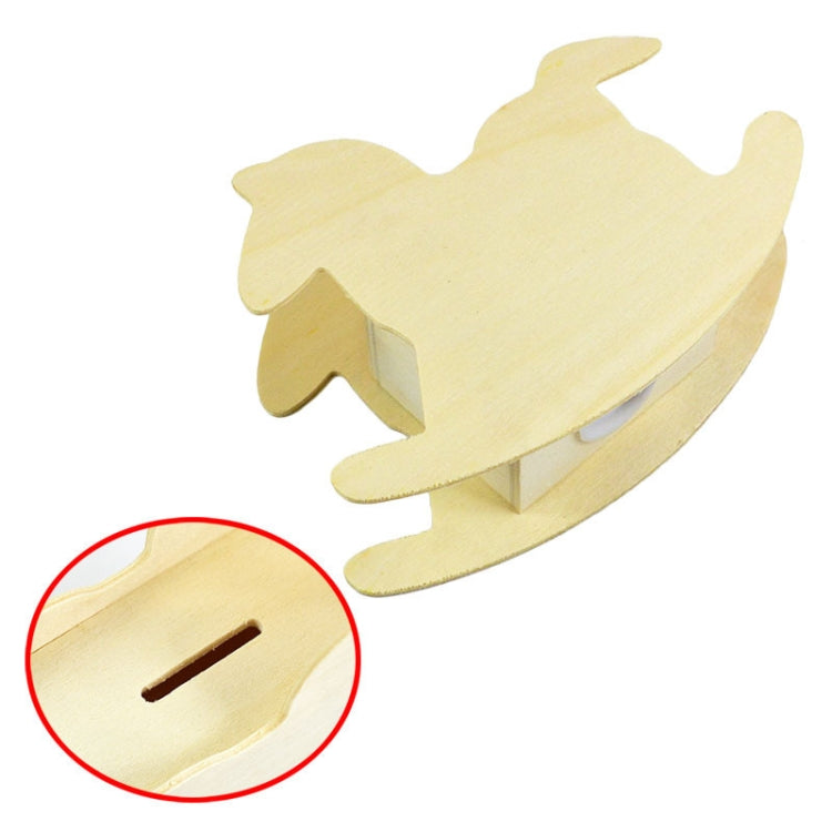 Niedliche Kinder DIY Holz Trojaner Spardose, 14,8x11cm