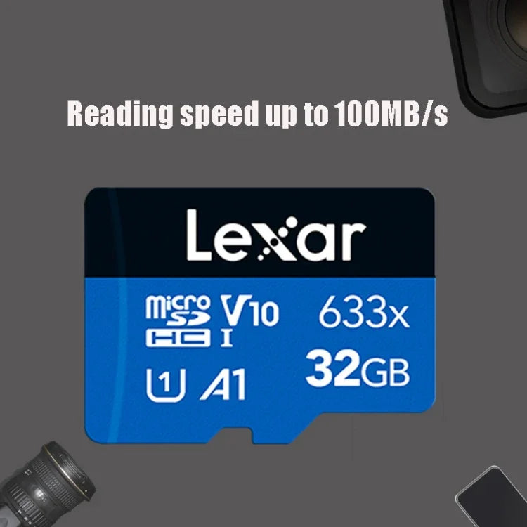 Lexar 633x 32GB Hochgeschwindigkeits-TF-Speicherkarte für Mobiltelefone und Fahrtenschreiber, 32GB