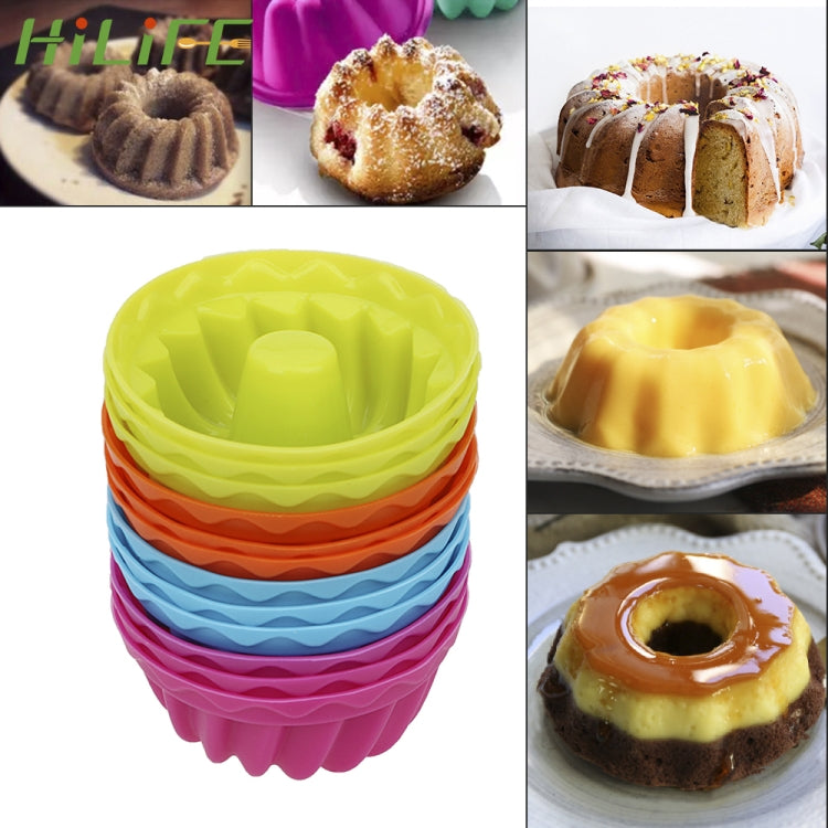 12 Stück Gewindeform Back-Geleeform Silikon Pudding Cupcake Muffin Donut Form, Gewindeform
