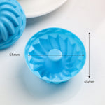 12 Stück Gewindeform Back-Geleeform Silikon Pudding Cupcake Muffin Donut Form, Gewindeform