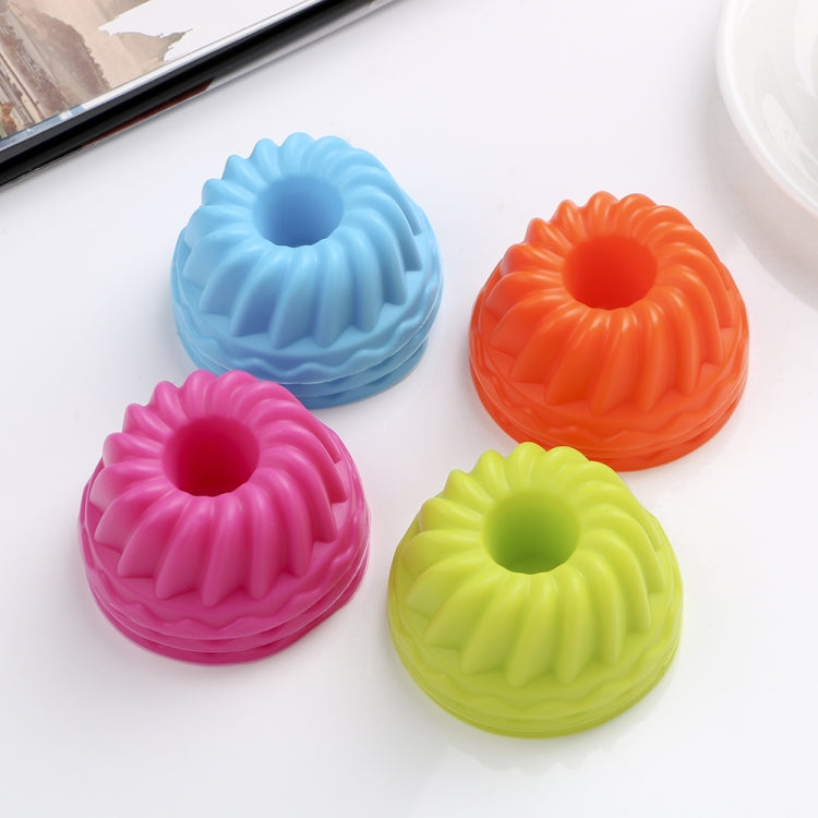 12 Stück Gewindeform Back-Geleeform Silikon Pudding Cupcake Muffin Donut Form, Gewindeform