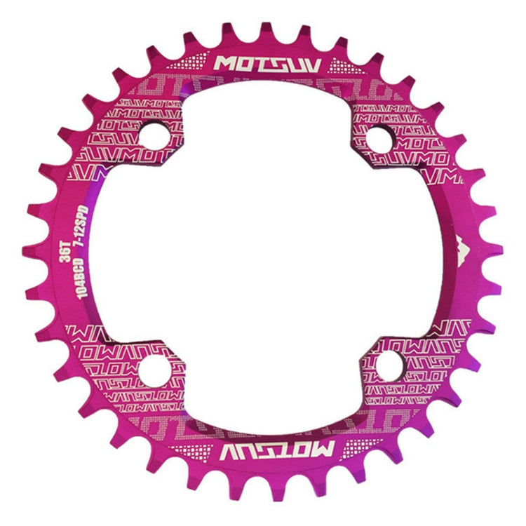 MOTSUV Rundes schmales breites Kettenblatt MTB Fahrrad 104BCD Zahnplatte Teile, Scheibe 32T, Scheibe 34T, Scheibe 36T, Scheibe 38T, elliptische Platte 32T, elliptische Platte 34T, elliptische Platte 36T, elliptische Platte 38T