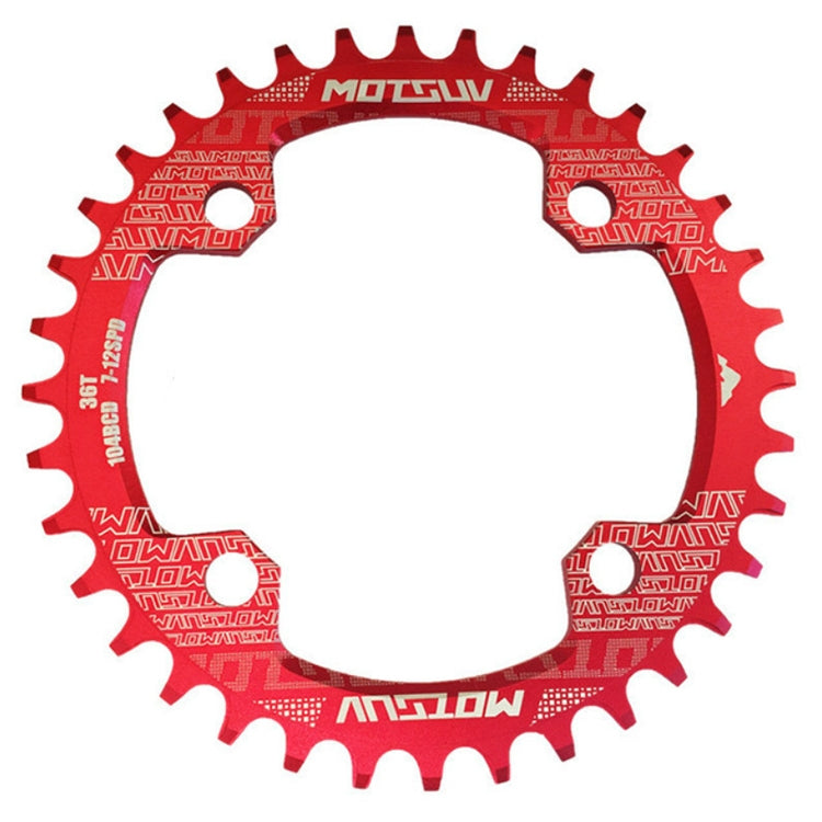 MOTSUV Rundes schmales breites Kettenblatt MTB Fahrrad 104BCD Zahnplatte Teile, Scheibe 32T, Scheibe 34T, Scheibe 36T, Scheibe 38T, elliptische Platte 32T, elliptische Platte 34T, elliptische Platte 36T, elliptische Platte 38T