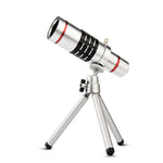 Bolanke Outdoor Teleskop Handy-Zubehör Schieß-Teleobjektiv mit Universal-Metallclip, 12X, 18X