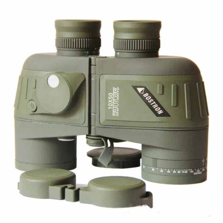 Bostron Teleskop HD Navigation Schwimmend 10X50 mit Kompass Wasserdicht Entfernungsmessung Schwachlicht-Nachtsicht-Fernglas, 10X50