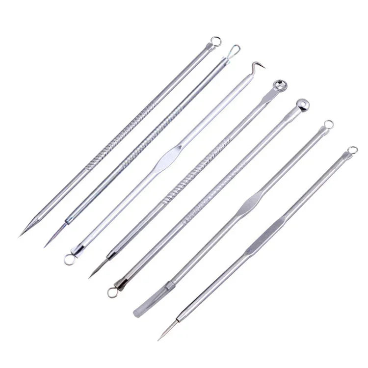 7-in-1-Akne-Nadelset aus Edelstahl, Akne-Pickel, Akne-Nadel