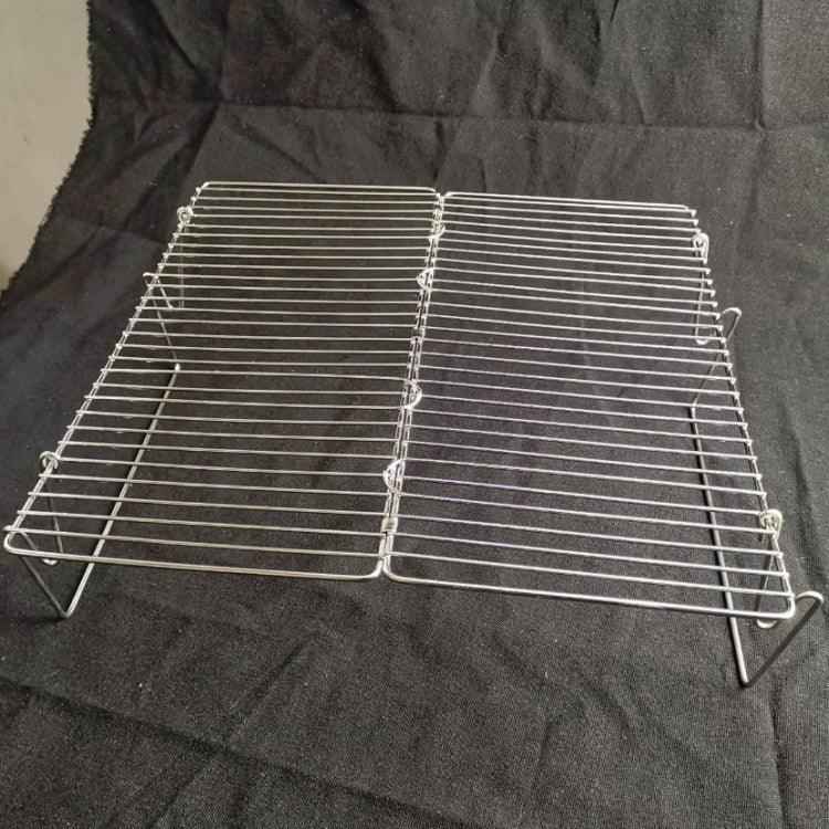 Höhenverstellbarer Camping-Grill aus Edelstahl, faltbarer Holzkohlegrill, 31x31x21cm