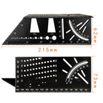 3D-Holzbearbeitungs-Anschlagmessgerät Aluminiumlegierung Multifunktions-Winkelmaß, 3D-Winkelmaß