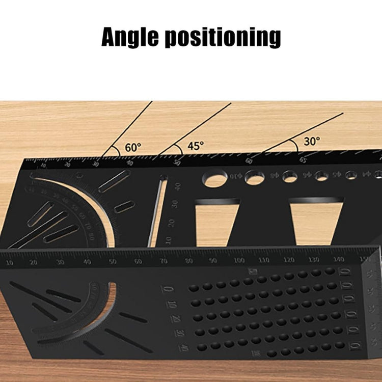 3D-Holzbearbeitungs-Anschlagmessgerät Aluminiumlegierung Multifunktions-Winkelmaß, 3D-Winkelmaß