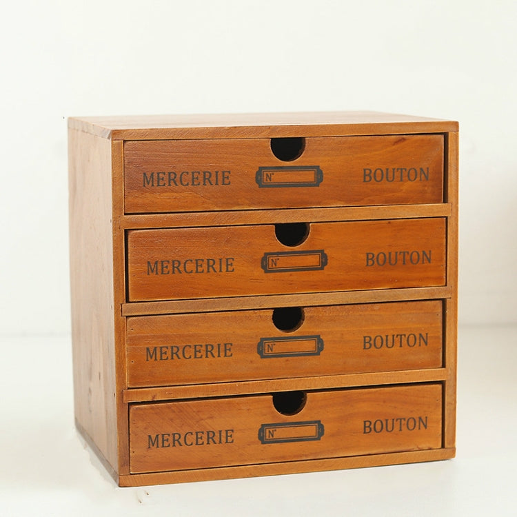 Retro Holz Schubladen Aufbewahrungsschrank Schreibtisch, Ein Pumpen, Vier Pumpen