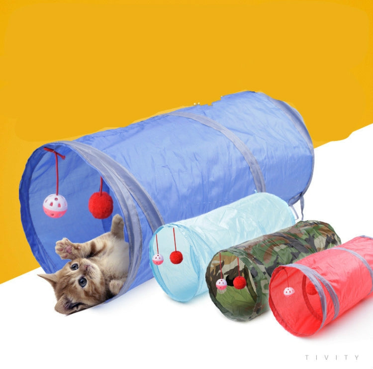 Haustierbedarf Katzenring Papier Zweifach-Tunnel Kann Faltbaren Katzenkanal Aufnehmen, Blau, Rot, Himmelblau, Schwarz, Rosenrot, Grün