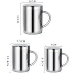 304 Edelstahl doppelwandige Isolierbecher für Kaffee, Getränke, Milch, Wasser, langlebiger Trinkbecher mit Deckel, 304 Edelstahl 200ml, 304 Edelstahl 300ml, 304 Edelstahl 400ml