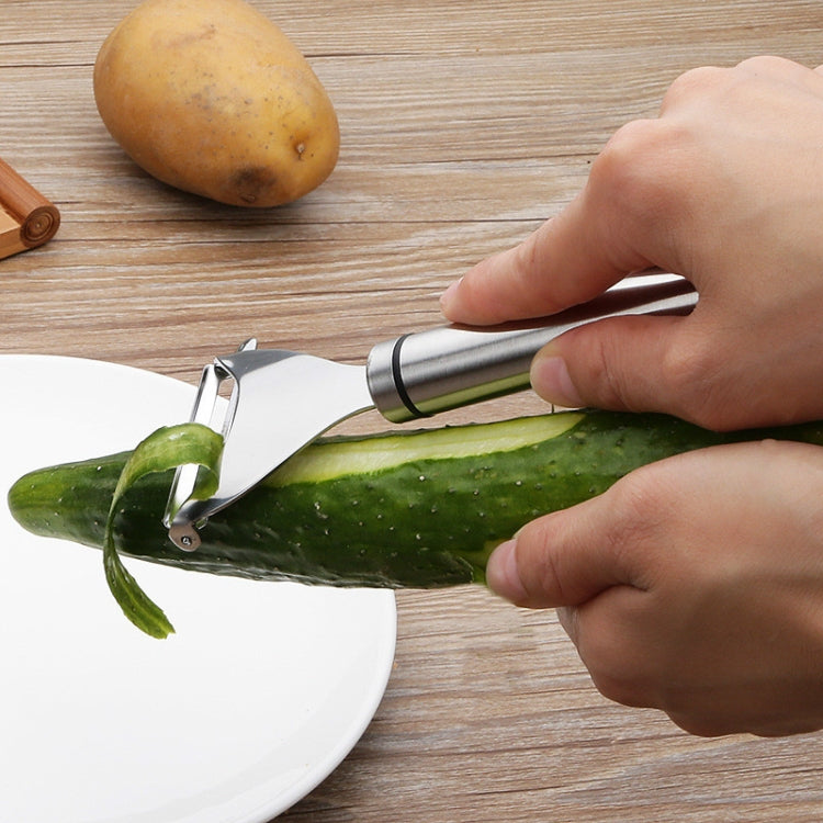 Edelstahl-Schäler Obstmesser Hobel Multifunktions-Küchenschaber Kartoffelschäler, Dreieckshobel, Bogenhobel