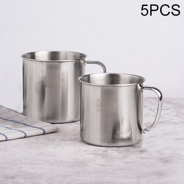 5er-Pack extra dicker 304 Edelstahlbecher, Kindermundbecher mit Griffabdeckung, Haushaltstasse für Erwachsene, 7 cm ohne Abdeckung, 8 cm mit Abdeckung, 9 cm mit Abdeckung, 10 cm mit Abdeckung, 11 cm mit Abdeckung, 12 cm mit Abdeckung
