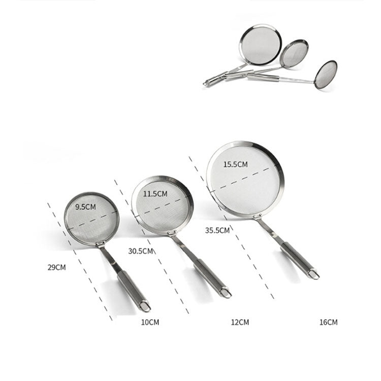 Edelstahl Fruchtsaft Sojamilch Ölbehälter Hot Pot Mehlrückstände Filter Fett Leck, 10cm, 12cm, 16cm