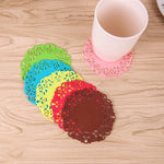 10 Stück Spitze Blume Heißer Untersetzer Silikon Tasse Pad Rutschfeste Isolierung Pad Tassenmatte Pad Heißgetränkehalter
