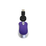Mini-Computermaus mit einziehbarem USB-Kabel, optisch, ergonomisch, 1600 DPI, tragbar, klein, für Laptops