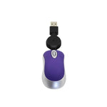 Mini-Computermaus mit einziehbarem USB-Kabel, optisch, ergonomisch, 1600 DPI, tragbar, klein, für Laptops