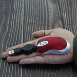 Mini-Computermaus mit einziehbarem USB-Kabel, optisch, ergonomisch, 1600 DPI, tragbar, klein, für Laptops
