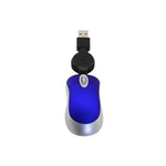 Mini-Computermaus mit einziehbarem USB-Kabel, optisch, ergonomisch, 1600 DPI, tragbar, klein, für Laptops