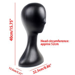 Weibliche Schaufensterpuppe aus Kunststoff, Modellkopf aus Schaumstoff, Perücke, Haar, Brille, Präsentationsständer, Weiß/Schwarz/Natur